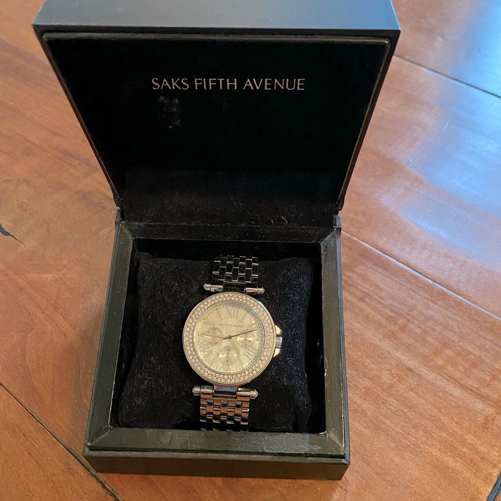 Saks fifth Avenue women’s bling watch